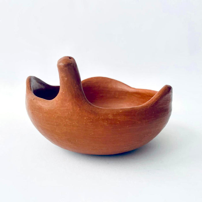 Red Clay Bird Headed Salsa Bowl - Medium