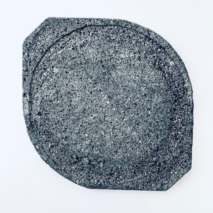 Volcanic Rock Serving / Cutting Board - Round with 2 Handles - Medium