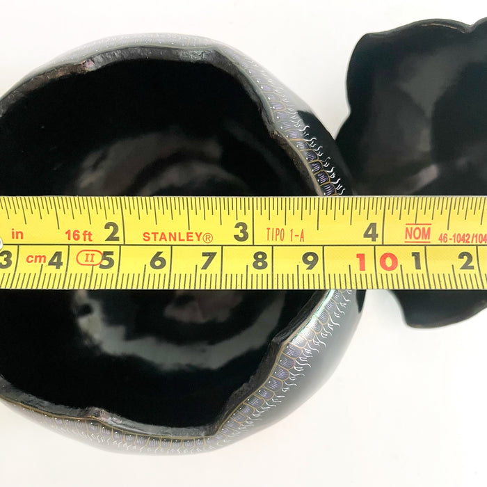 Olinalá Powder Box With Lid - Polvera - Small - Maque Gourd