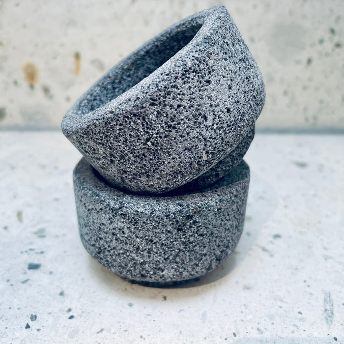 Volcanic Rock Salt & Pepper Holders - Set of 2