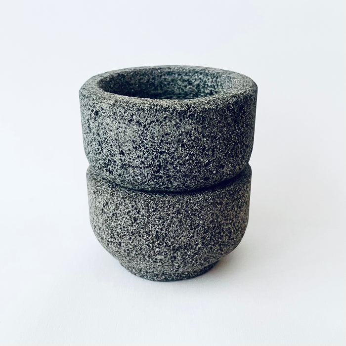 Volcanic Rock Salt & Pepper Holders - Set of 2