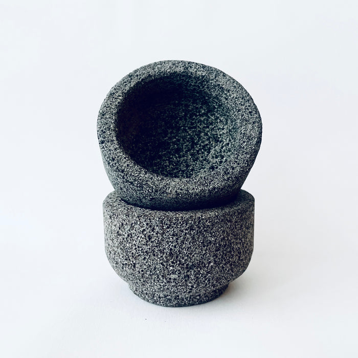 Volcanic Rock Salt & Pepper Holders - Set of 2