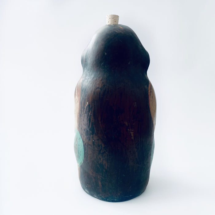 Painted Clay Monkey Mezcal Bottle - Chango Mezcalero - Large - Pantalón Verde