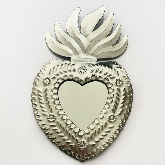 Tinplate Sacred Heart Mirror - Small