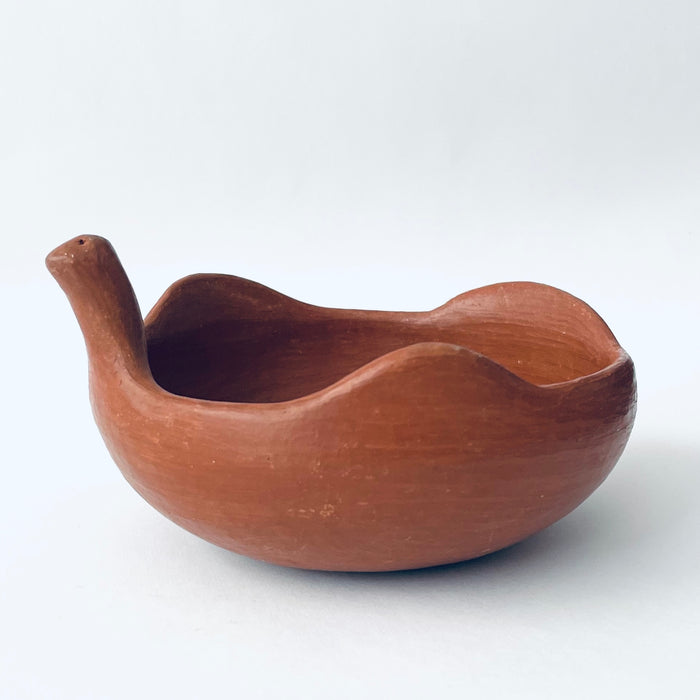 Red Clay Bird Headed Salsa Bowl - Medium