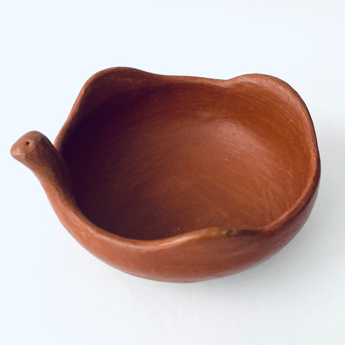 Red Clay Bird Headed Salsa Bowl - Medium