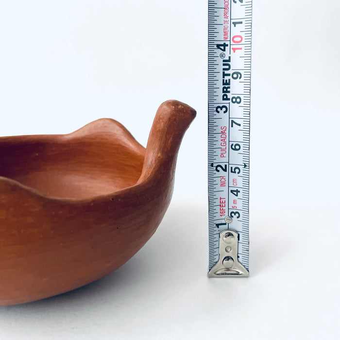 Red Clay Bird Headed Salsa Bowl - Medium