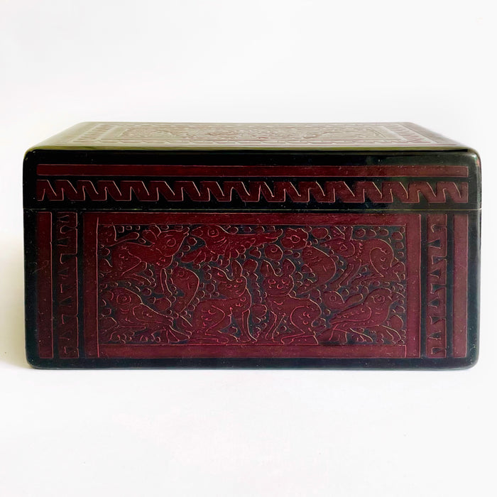 Olinalá Tea Box - Maque Rayado