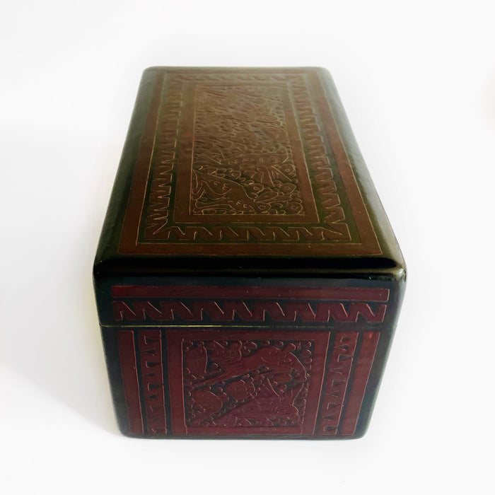 Olinalá Tea Box - Maque Rayado