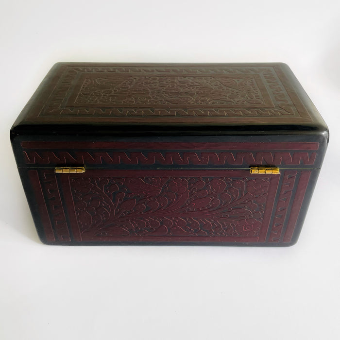 Olinalá Tea Box - Maque Rayado