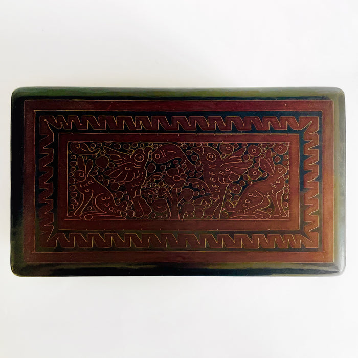 Olinalá Tea Box - Maque Rayado