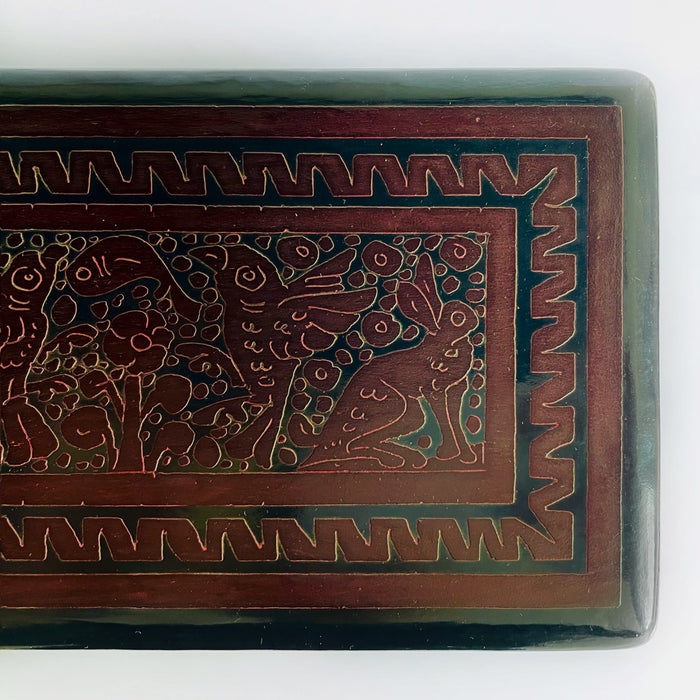 Olinalá Tea Box - Maque Rayado