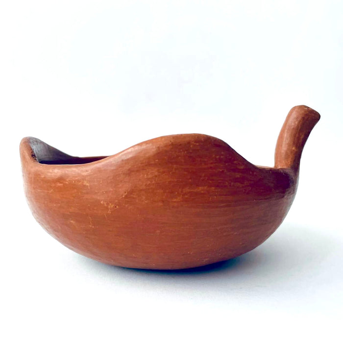 Red Clay Bird Headed Salsa Bowl - Medium