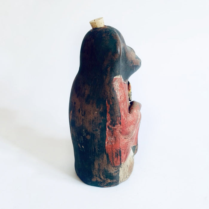 Painted Clay Monkey Mezcal Bottle - Chango Mezcalero - Medium - Helado