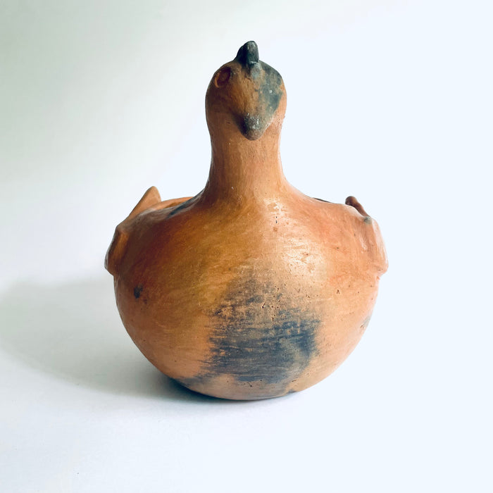 Red Clay Hen Shaped Bowl