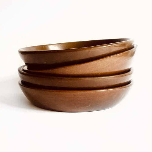 Burnished Clay Deep Plate - Brown