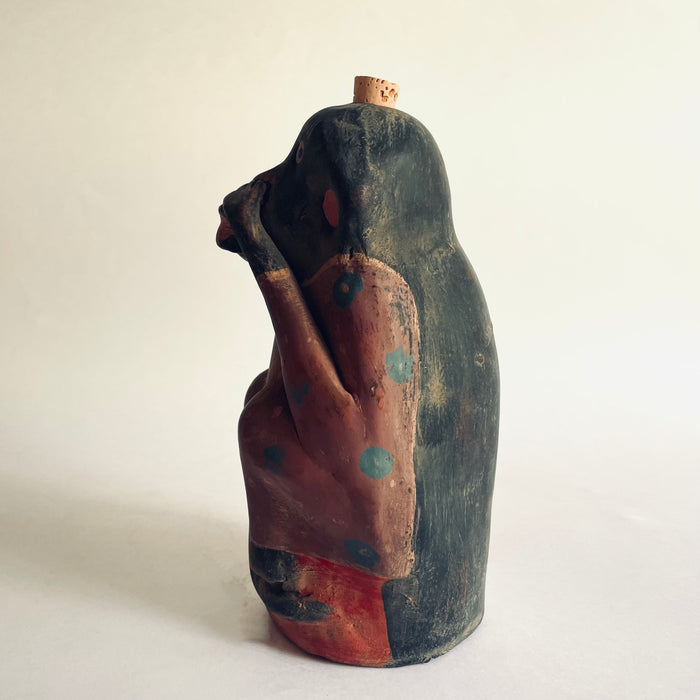 Painted Clay Monkey Mezcal Bottle - Chango Mezcalero - Medium - Grito