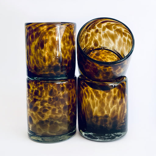 Blown Glass Tumbler With Speckles