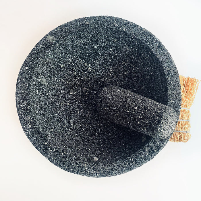 Volcanic Rock Mortar & Pestle - Molcajete - 3 Legged Short - 9”