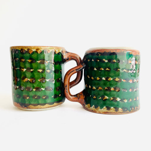 Tonalá Stoneware Mugs - Green - Set of 2