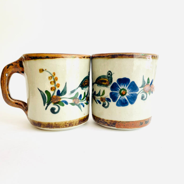 Tonalá Stoneware Mugs - Birds - Set of 2