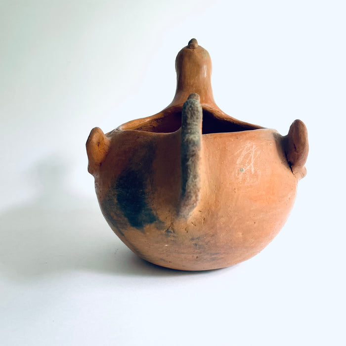 Red Clay Hen Shaped Bowl