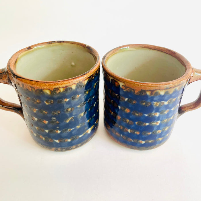 Tonalá Stoneware Mugs - Cobalt Blue - Set of 2