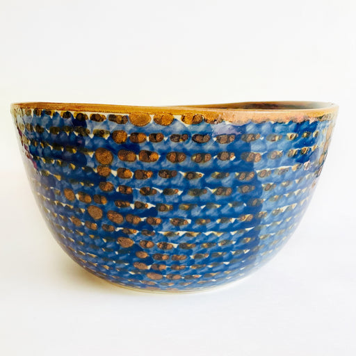 Tonalá Stoneware Large Salad Bowl - Cobalt Blue