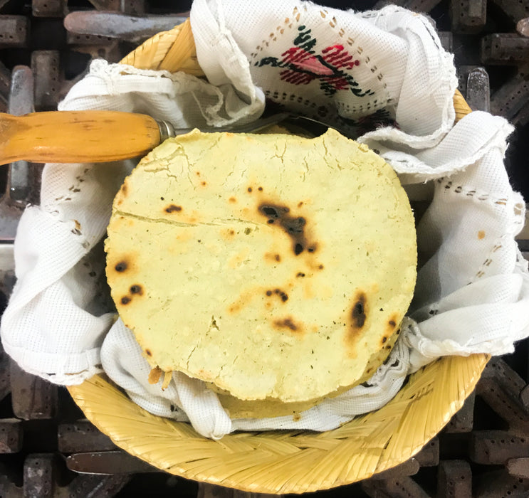 Charming, woven carrizo baskets from Michoacan, also known as chiquihuites, traditionally used for holding warm tortillas wrapped in a colorful cotton napkin. Set of 2.