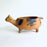 Red Clay Jaguar Shaped Salsa Bowl with Spoon - Large