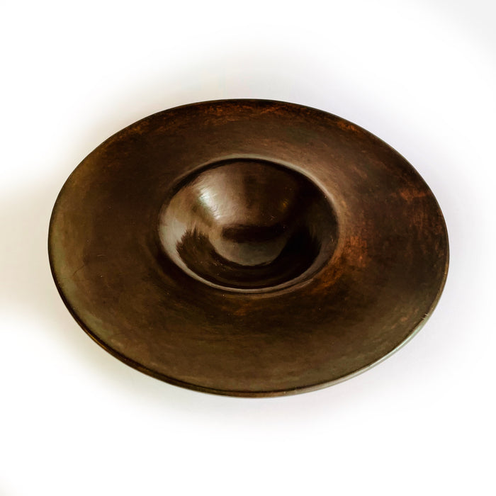 Burnished Clay Deep Plate - Large - Brown
