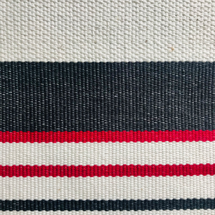 Striped Placemats - Navy & Dark Red - Handmade on Pedal Loom - Set of 4