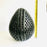 Black Clay Carved Candelholder - Egg Shaped - Large