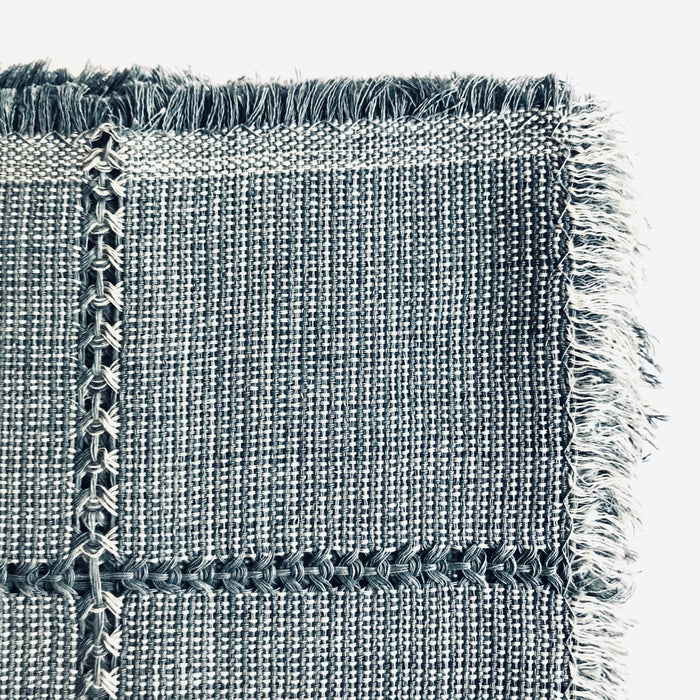 Pedal Loom Handwoven Cotton Napkins - Gray - Set of 4