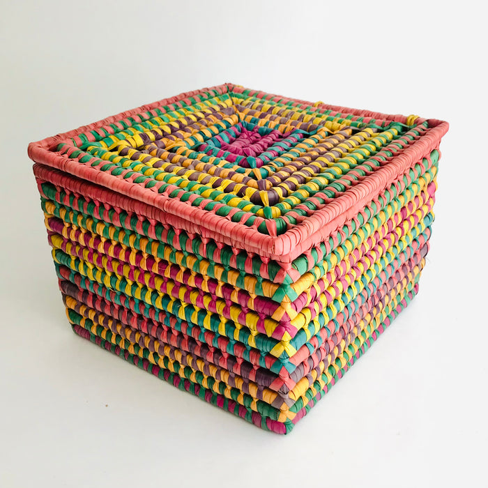 Colorful Palm Fiber Box