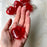 Mexico 1492: Small blown glass hearts, filled with color and tiny air bubbles, are one of the most typical Mexican ornaments and can be found in the traditional Fire Red, as well as the mysterious Cobalt Blue, Turquoise, Emerald Green, Lime Green, Smoke and beautiful Transparent. They can be a perfect detail for the table as a napkin holder or adorn it in any other imaginative way you can think of. Available in packs of 6.