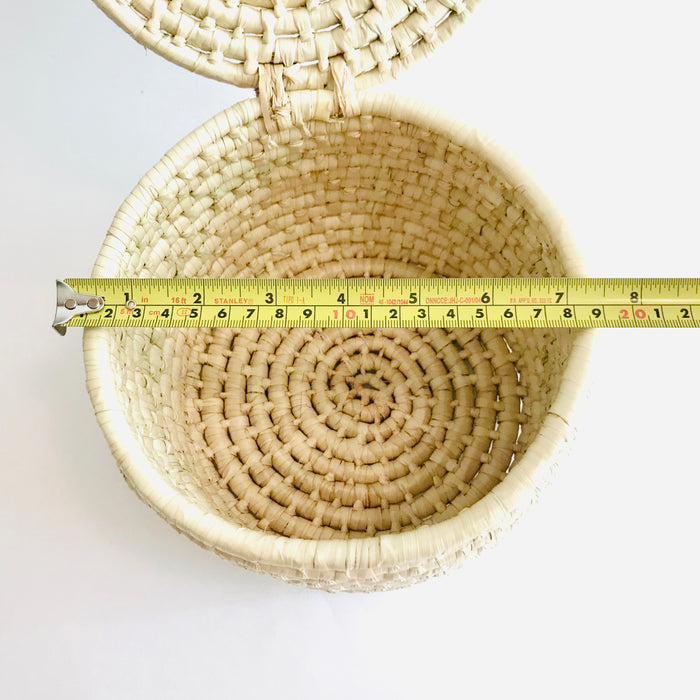 White Palm Fiber Tortillero / Bread Basket - Medium