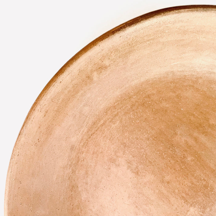 Burnished Clay Deep Plate - Tan