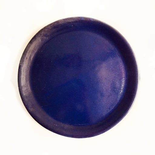 Glazed Clay Plate - Medium - Cobalt Blue