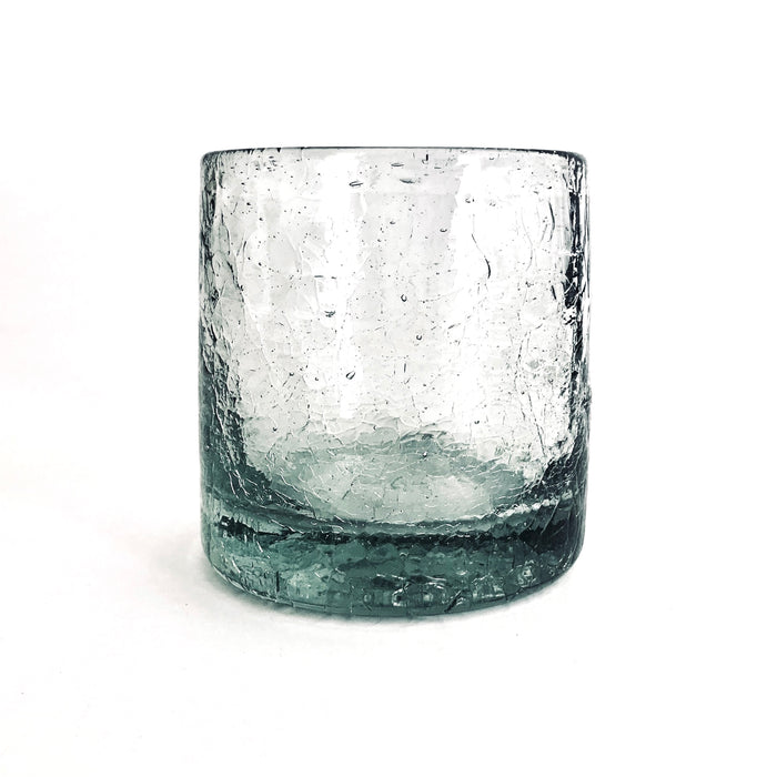 Crackled Blown Glass Tumbler
