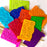 Mini Papel Picado Food Decoration Flags - Colorful Cutout Tissue Paper - Pack of 50 Flags