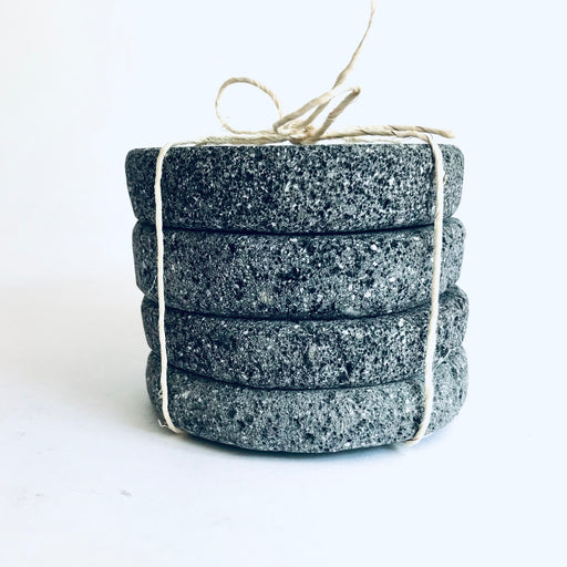 Volcanic Stone Coasters - Round - Set of 4