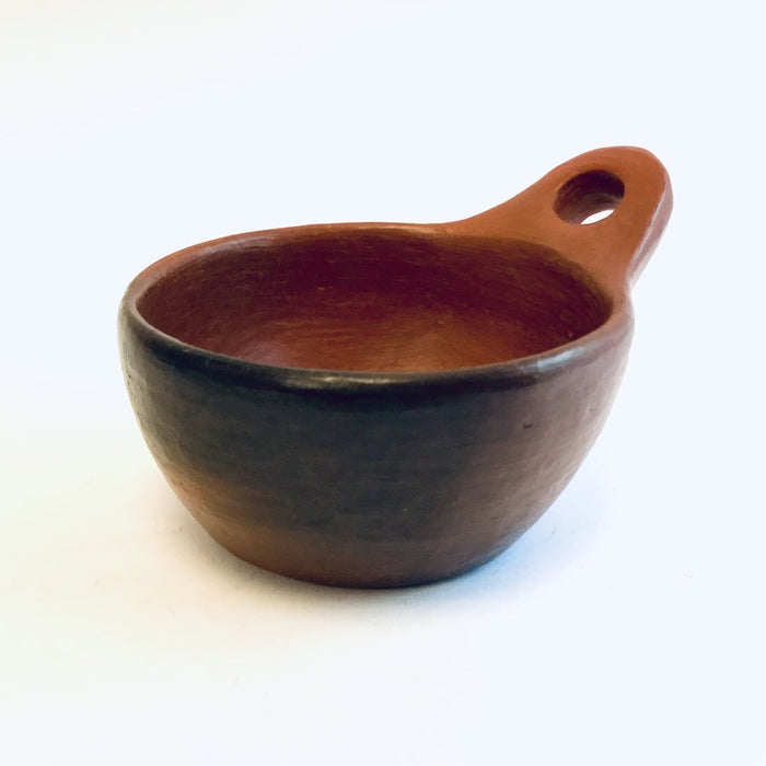 Red Clay Bowl with a Handle