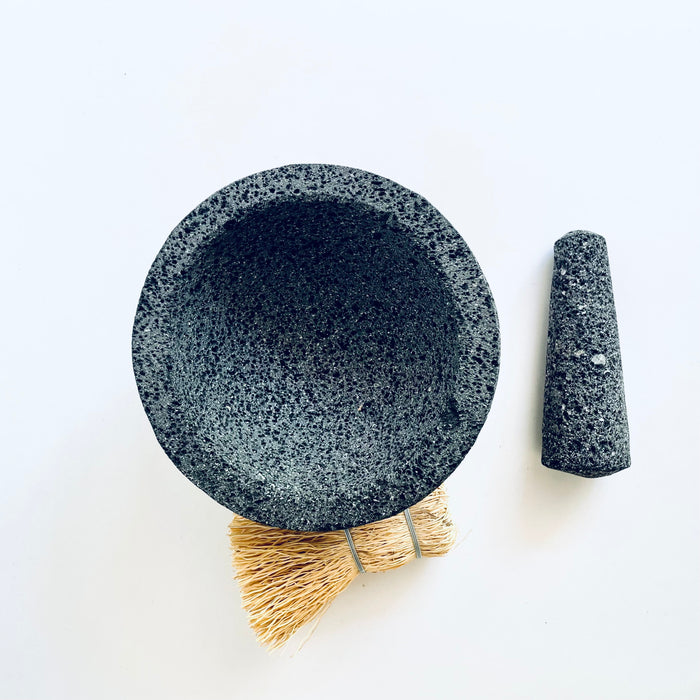 Volcanic Rock Mortar & Pestle - Molcajete - Chalicelike Base - 5”