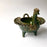 Mexico 1492: Whimsical bird-shaped salsa bowls, with ornaments like flowers or fruit. Made of clay, then bathed in spectacular, world-famous, lead-free green glaze.  With the new, lead-free technique for glazing, we can safely enjoy these beauties today as both decorative and utilitarian pieces. Great for serving salsa, appetizers, dips, marmalade, salt and spices.