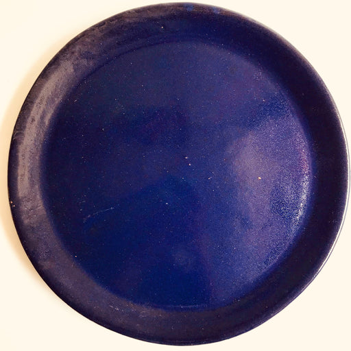 Glazed Clay Plate - Large - Cobalt Blue