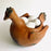 Red Clay Hen Shaped Bowl