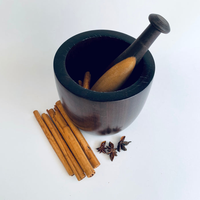 Dark Granadillo Wood Mortar & Pestle