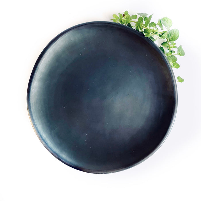 Black Clay Plate - Matte - Medium 25cm/10”