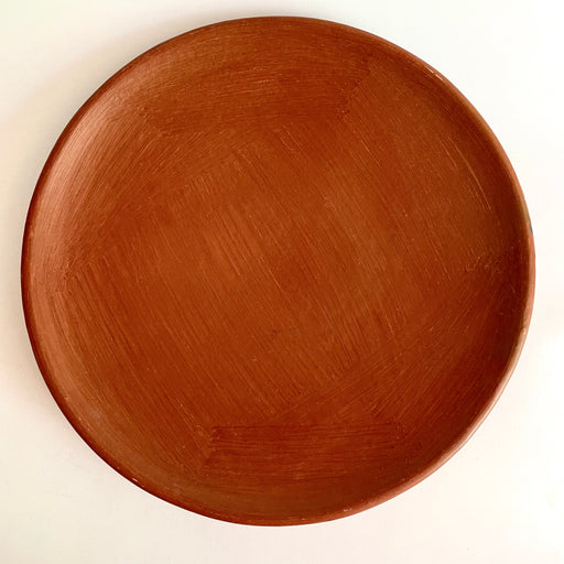 Red Clay Plate with Base - Large - 11”